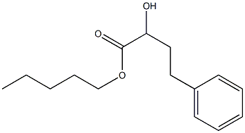 2-Hydroxy-4-phenylbutanoic acid pentyl ester Struktur