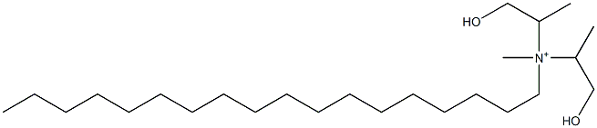 N,N-Bis(2-hydroxy-1-methylethyl)-N-methyl-1-octadecanaminium Struktur