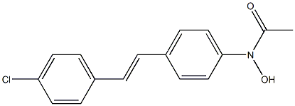 N-[p-[(E)-p-Chlorostyryl]phenyl]acetohydroxamic acid Struktur