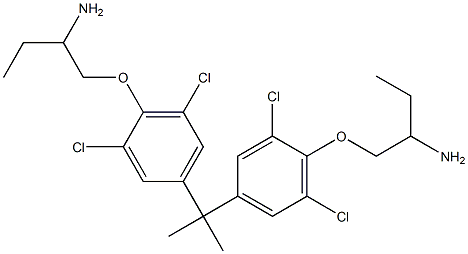 2,2-Bis[3,5-dichloro-4-(2-aminobutoxy)phenyl]propane Struktur