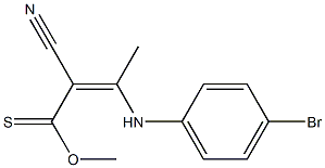 2-Cyano-3-(4-bromophenylamino)-3-methylthioacrylic acid methyl ester Struktur