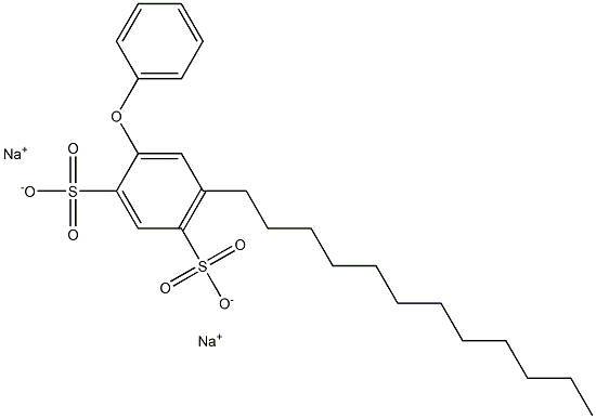 5-Dodecyl[oxybisbenzene]-2,4-disulfonic acid disodium salt Struktur