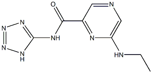 N-(1H-Tetrazol-5-yl)-6-ethylaminopyrazine-2-carboxamide Struktur