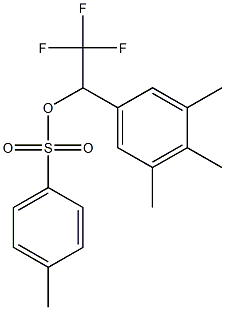 4-Methylbenzenesulfonic acid 2,2,2-trifluoro-1-(3,4,5-trimethylphenyl)ethyl ester Struktur