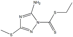 5-Amino-3-(methylthio)-1H-1,2,4-triazole-1-dithiocarboxylic acid ethyl ester Struktur