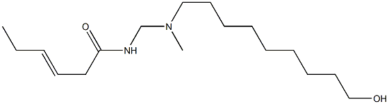 N-[[N-(9-Hydroxynonyl)-N-methylamino]methyl]-3-hexenamide Struktur