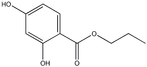 2,4-Dihydroxybenzoic acid propyl ester Struktur