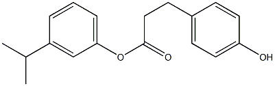 3-(4-Hydroxyphenyl)propanoic acid 3-isopropylphenyl ester Struktur