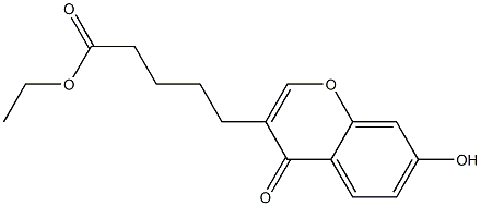 5-(7-Hydroxy-4-oxo-4H-1-benzopyran-3-yl)valeric acid ethyl ester Struktur