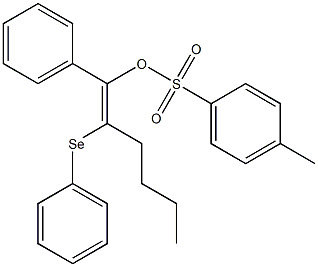 p-Toluenesulfonic acid (E)-1-phenyl-2-(phenylseleno)-1-hexenyl ester Struktur