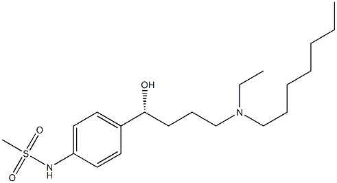 N-[4-[(1R)-4-(Ethylheptylamino)-1-hydroxybutyl]phenyl]methanesulfonamide Struktur