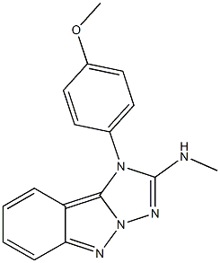 1-(4-Methoxyphenyl)-2-methylamino-1H-[1,2,4]triazolo[1,5-b]indazole Struktur