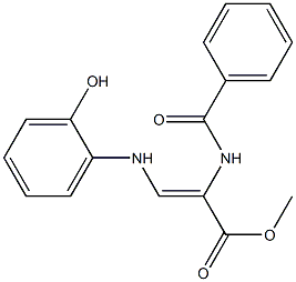 (Z)-3-[(2-Hydroxyphenyl)amino]-2-(benzoylamino)acrylic acid methyl ester Struktur