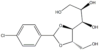 2-O,3-O-(4-Chlorobenzylidene)-D-glucitol Struktur