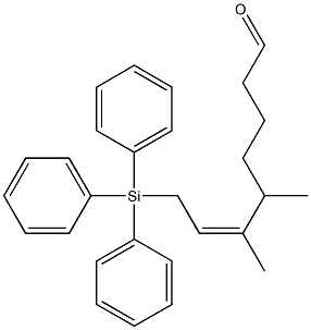 (6Z)-5,6-Dimethyl-8-(triphenylsilyl)-6-octen-1-al Struktur