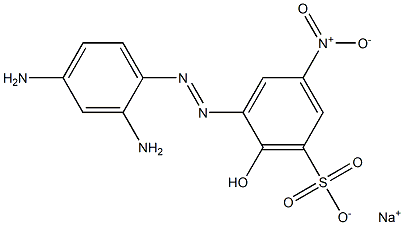 Sodium salt of 4-(2-hydroxy-5-nitro-3-sulfophenylazo)-m-phenylenediamine Struktur