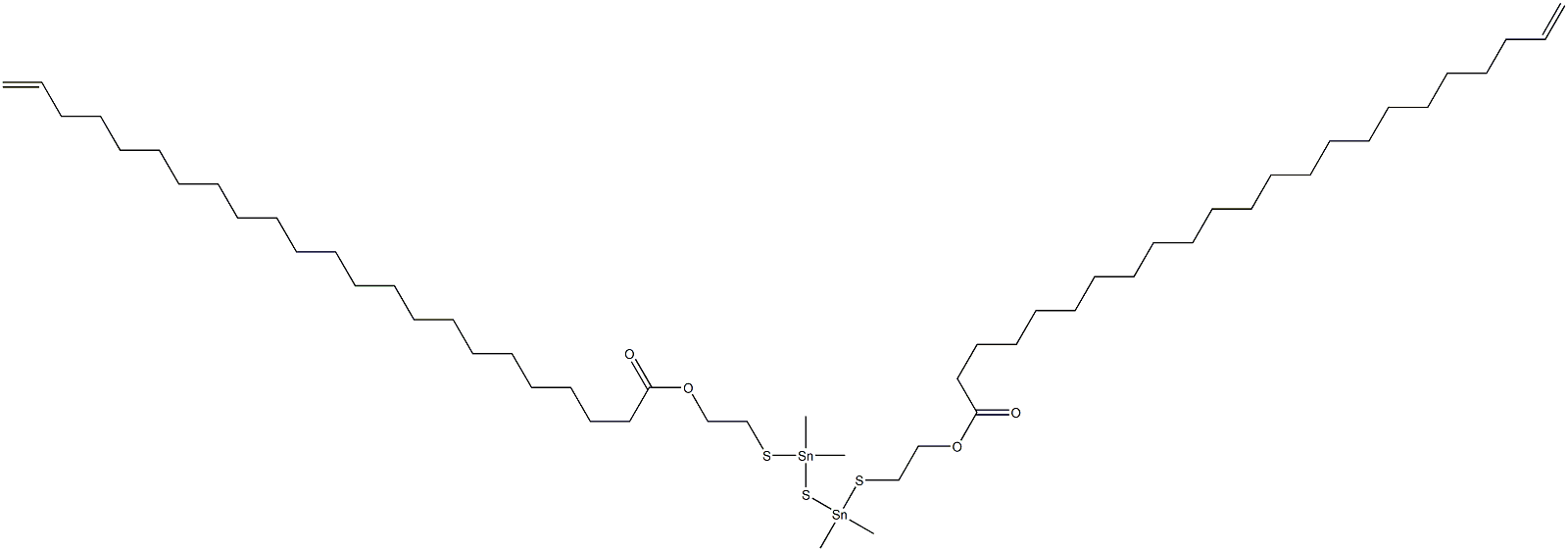 Bis[dimethyl[[2-(21-docosenylcarbonyloxy)ethyl]thio]stannyl] sulfide Struktur