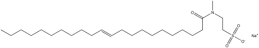 N-(1-Oxo-11-docosen-1-yl)-N-methyltaurine sodium salt Struktur