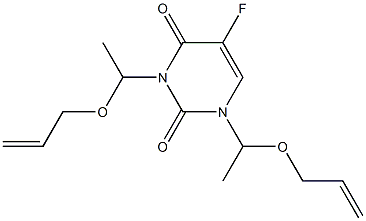 1,3-Bis[1-(2-propenyloxy)ethyl]-5-fluorouracil Struktur