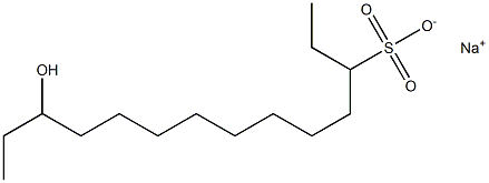 12-Hydroxytetradecane-3-sulfonic acid sodium salt Struktur