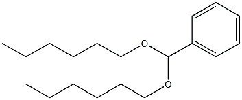 Benzaldehyde dihexyl acetal Struktur