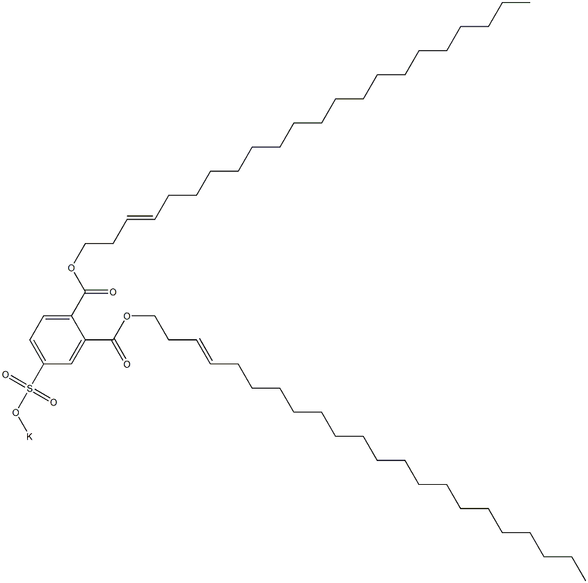 4-(Potassiosulfo)phthalic acid di(3-docosenyl) ester Struktur