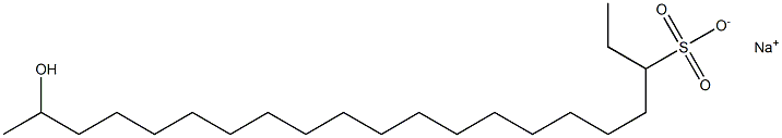 20-Hydroxyhenicosane-3-sulfonic acid sodium salt Struktur