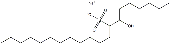 7-Hydroxyicosane-8-sulfonic acid sodium salt Struktur