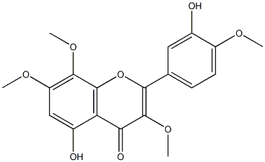 3',5-Dihydroxy-3,4',7,8-tetramethoxyflavone Struktur