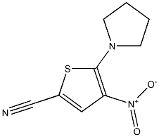 2-(1-Pyrrolidinyl)-3-nitro-5-cyanothiophene Struktur