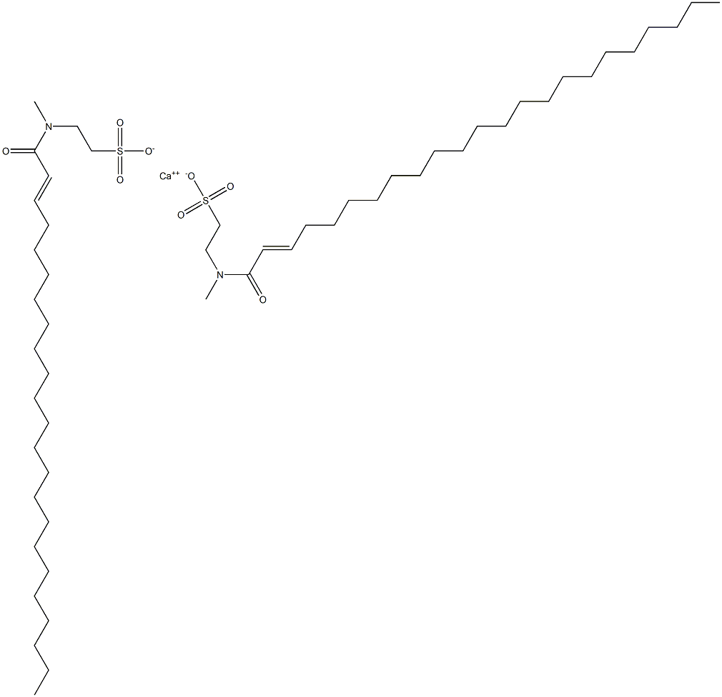 Bis[N-(1-oxo-2-tricosen-1-yl)-N-methyltaurine]calcium salt Struktur