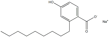 2-Nonyl-4-hydroxybenzoic acid sodium salt Struktur