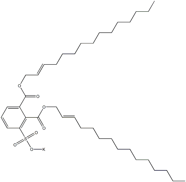 3-(Potassiosulfo)phthalic acid di(2-pentadecenyl) ester Struktur