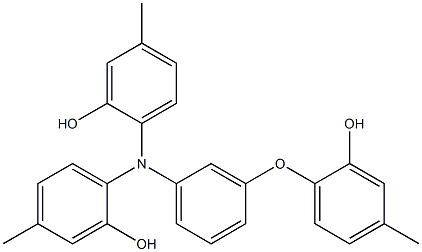 N,N-Bis(2-hydroxy-4-methylphenyl)-3-(2-hydroxy-4-methylphenoxy)benzenamine Struktur