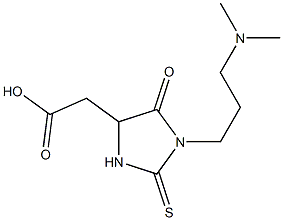 1-[3-(Dimethylamino)propyl]-5-oxo-2-thioxo-4-imidazolidineacetic acid Struktur