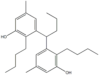 5,5'-Butylidenebis(3-methyl-6-butylphenol) Struktur