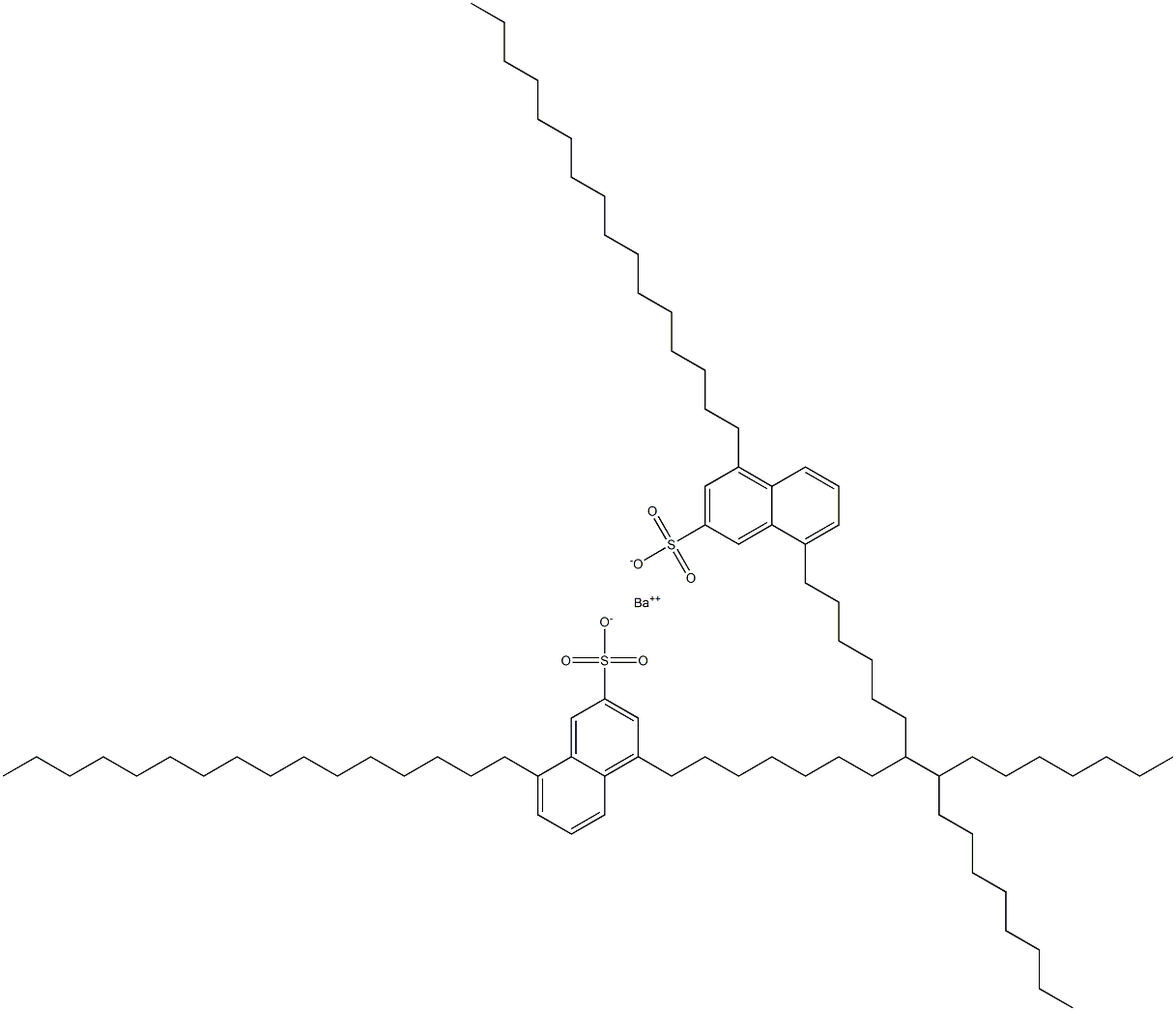 Bis(4,8-dihexadecyl-2-naphthalenesulfonic acid)barium salt Struktur