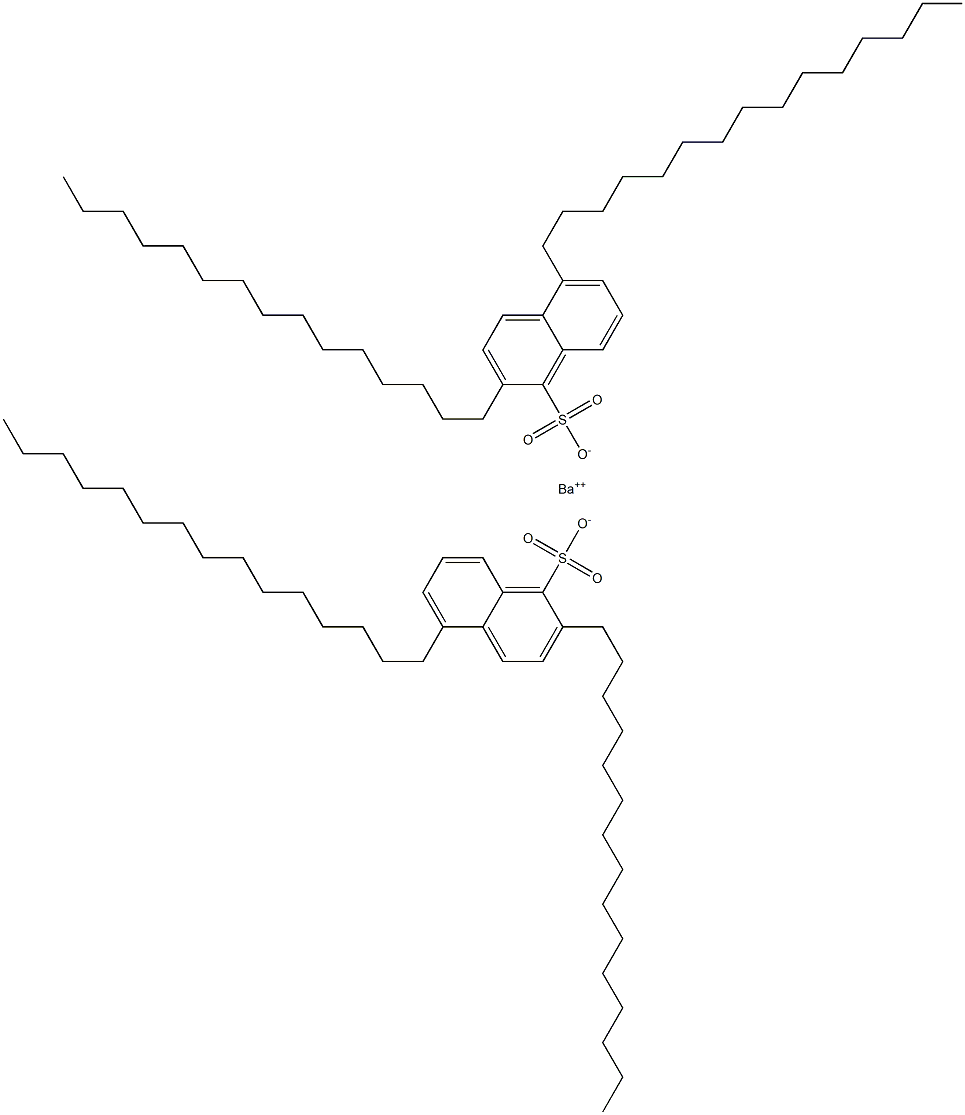 Bis(2,5-dipentadecyl-1-naphthalenesulfonic acid)barium salt Struktur