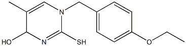 1,4-Dihydro-1-(4-ethoxybenzyl)-5-methyl-2-mercaptopyrimidin-4-ol Struktur