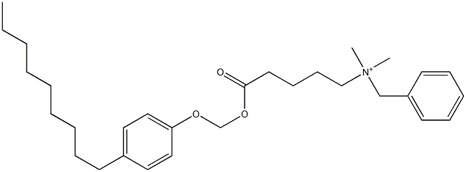 N,N-Dimethyl-N-benzyl-N-[4-[[(4-nonylphenyloxy)methyl]oxycarbonyl]butyl]aminium Struktur