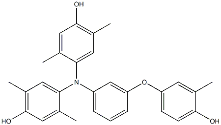 N,N-Bis(4-hydroxy-2,5-dimethylphenyl)-3-(4-hydroxy-3-methylphenoxy)benzenamine Struktur