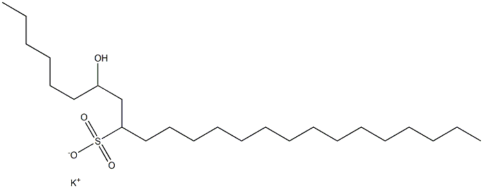 7-Hydroxytetracosane-9-sulfonic acid potassium salt Struktur