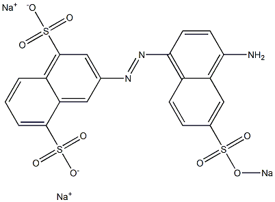 3-[4-Amino-6-(sodiosulfo)-1-naphtylazo]-1,5-naphthalenedisulfonic acid disodium salt Struktur