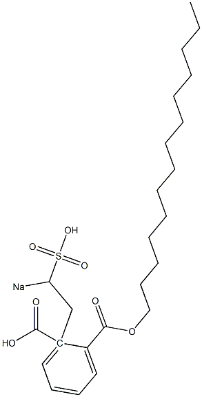 Phthalic acid 1-tetradecyl 2-(2-sodiosulfoethyl) ester Struktur