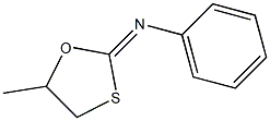 N-Phenyl-5-methyl-1,3-oxathiolan-2-imine Struktur