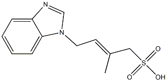 1-(1H-Benzimidazol-1-yl)-3-methyl-2-butene-4-sulfonic acid Struktur