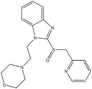 1-(2-Morpholinoethyl)-2-[(2-pyridinyl)methylsulfinyl]-1H-benzimidazole Struktur