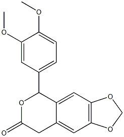 5-(3,4-Dimethoxyphenyl)-5H-1,3-dioxolo[4,5-g][2]benzopyran-7(8H)-one Struktur