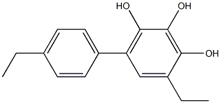 4-Ethyl-6-(4-ethylphenyl)benzene-1,2,3-triol Struktur