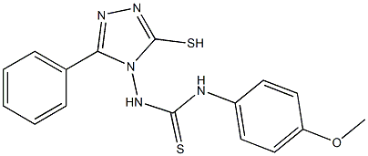 4-[[(4-Methoxyphenyl)thiocarbamoyl]amino]-5-phenyl-4H-1,2,4-triazole-3-thiol Struktur